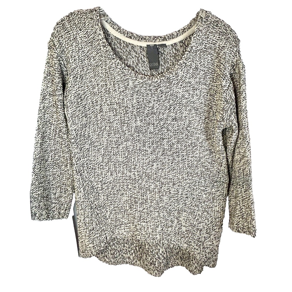 Quinn Womens Small Acrylic Cotton 3/4 Sleeve Sweater (H8)